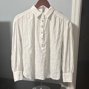 Faherty White Button-Up Size XS Relaxed fit Cotton Coastal Casual EUC